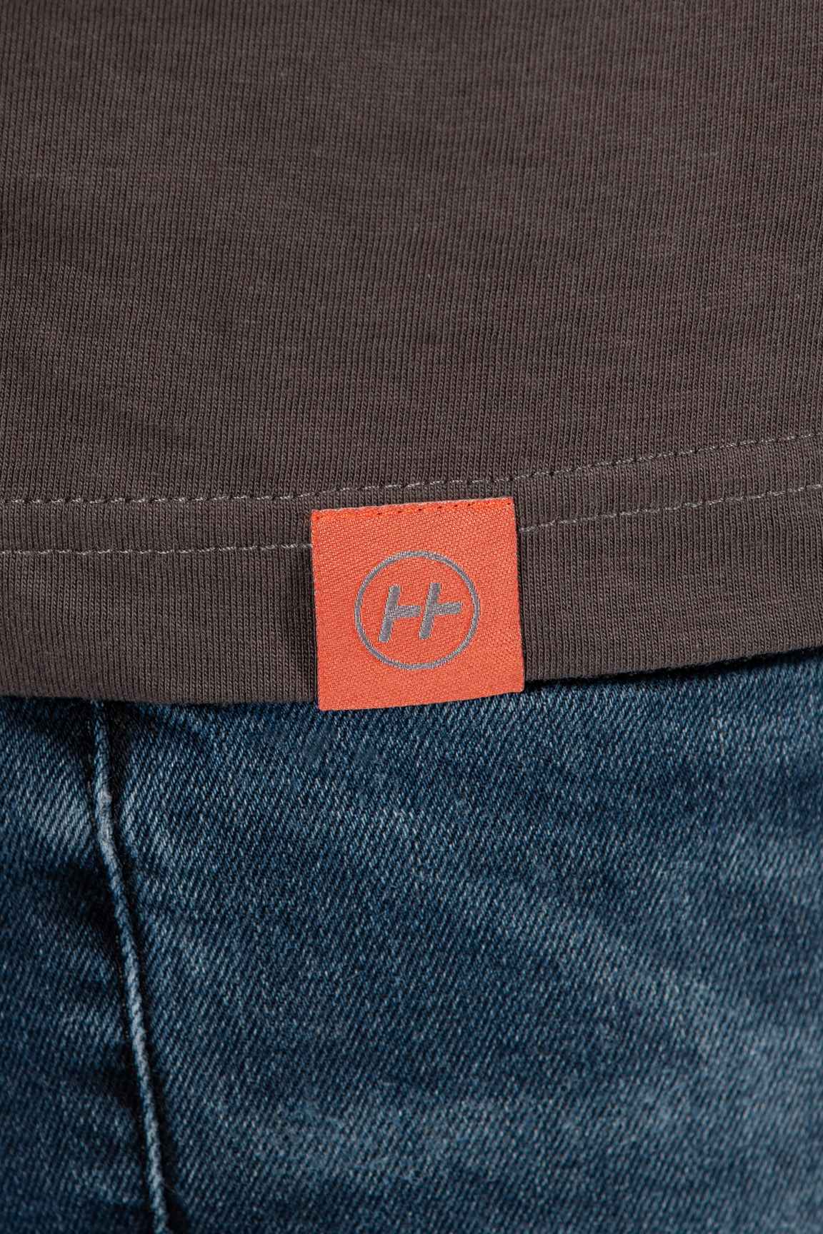 T-Shirt anthrazit/braun