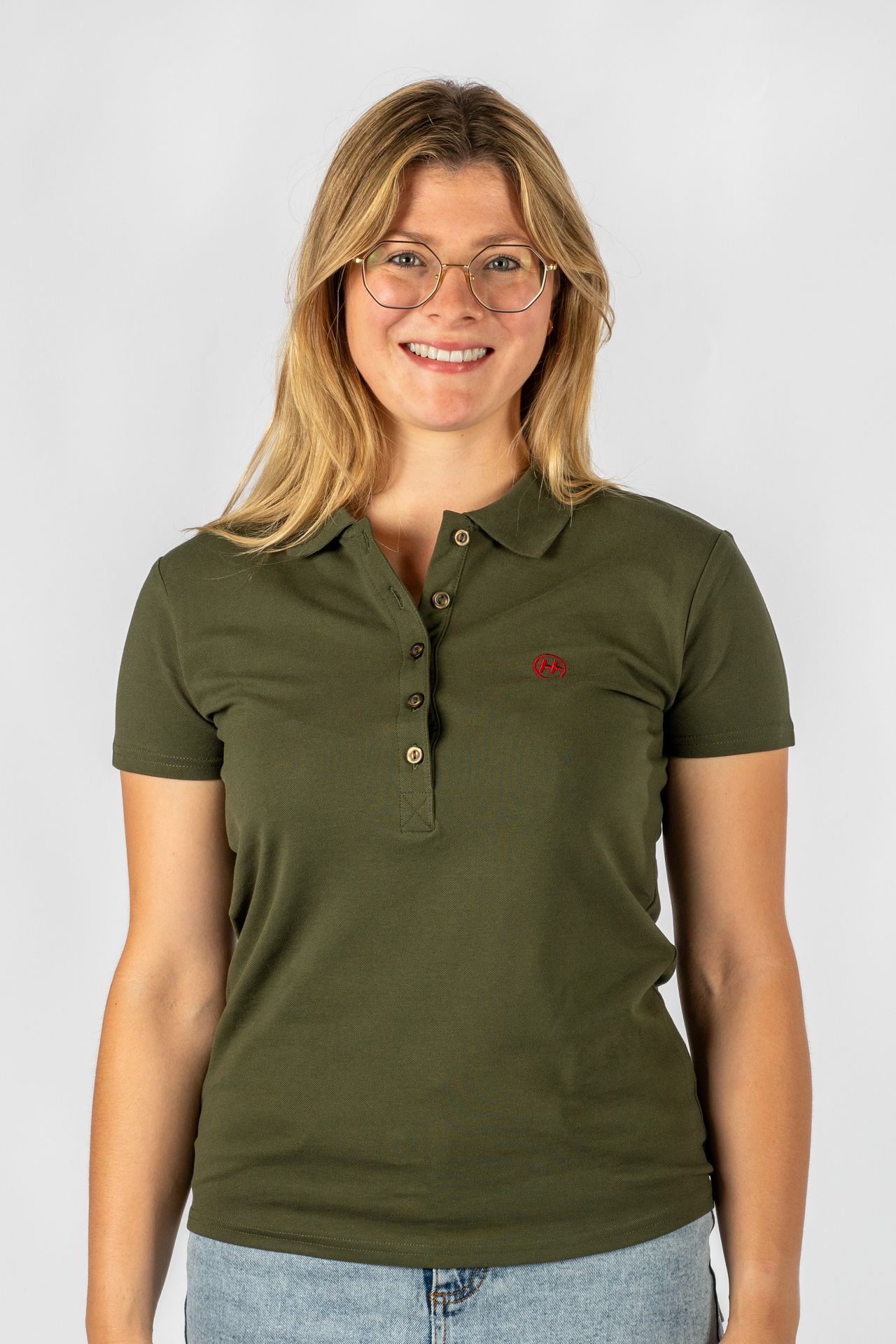 Polo Shirt dunkelgrün Damen