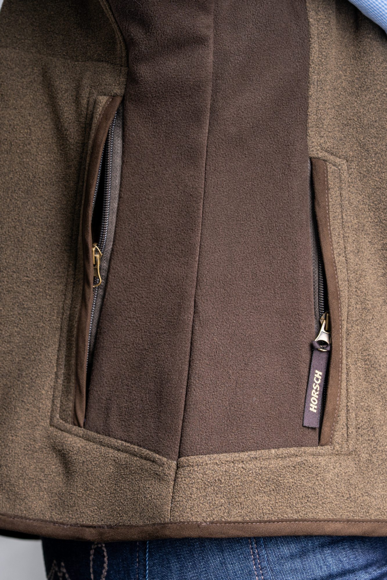 Fleeceweste oliv/umbra Damen