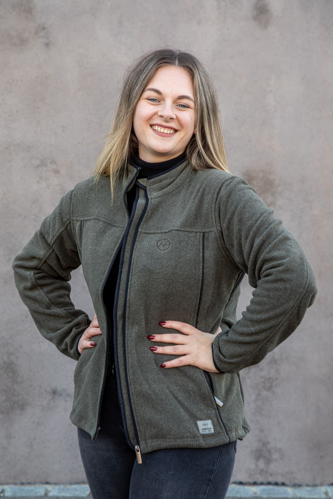 Fleecejacke oliv Damen