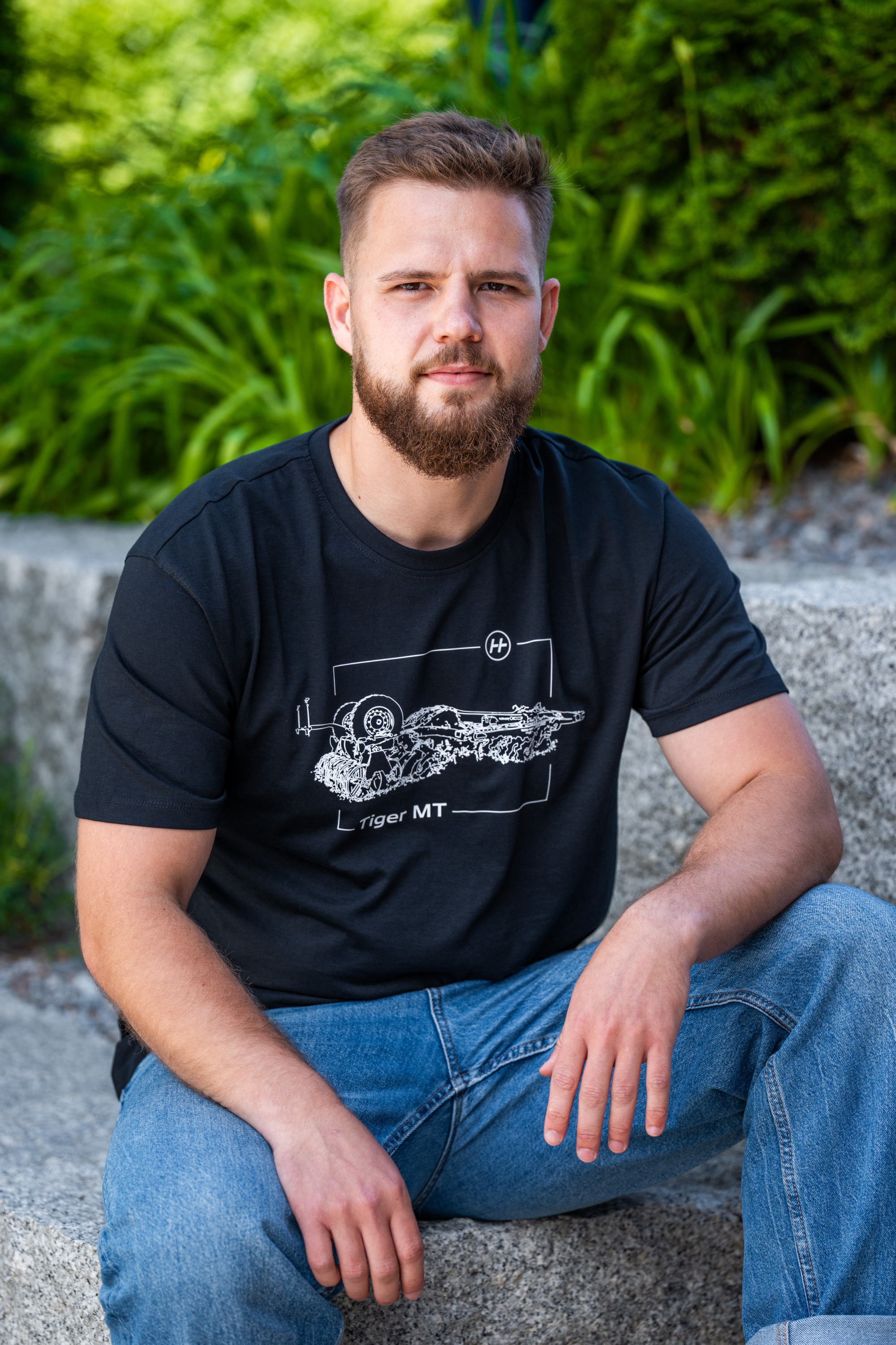 T-Shirt Tiger schwarz