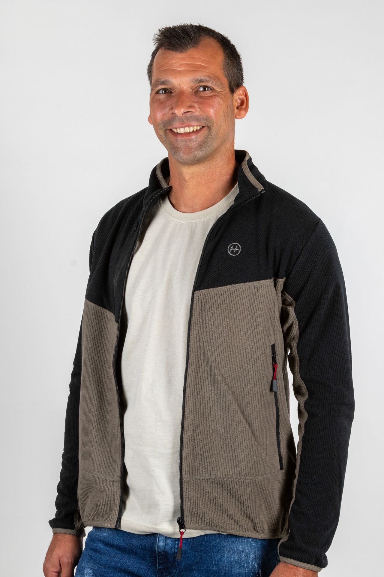 Fleecejacke umbra/schwarz