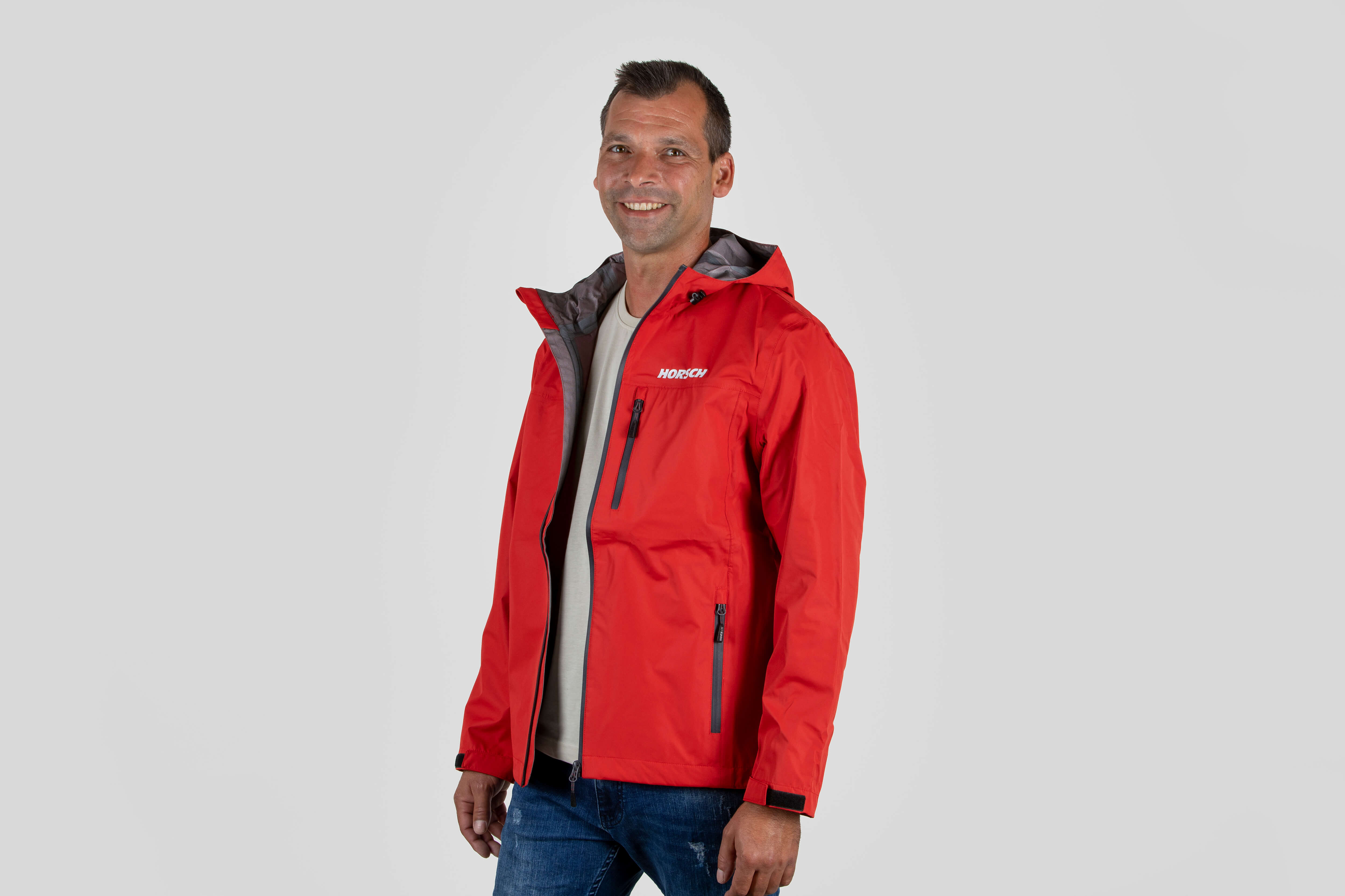 Funktionsjacke wasserdicht rot Herren