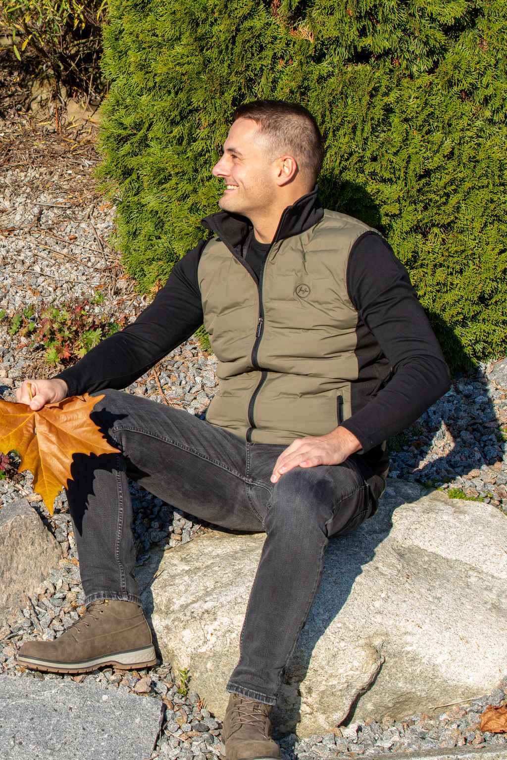 Steppweste oliv  Herren 