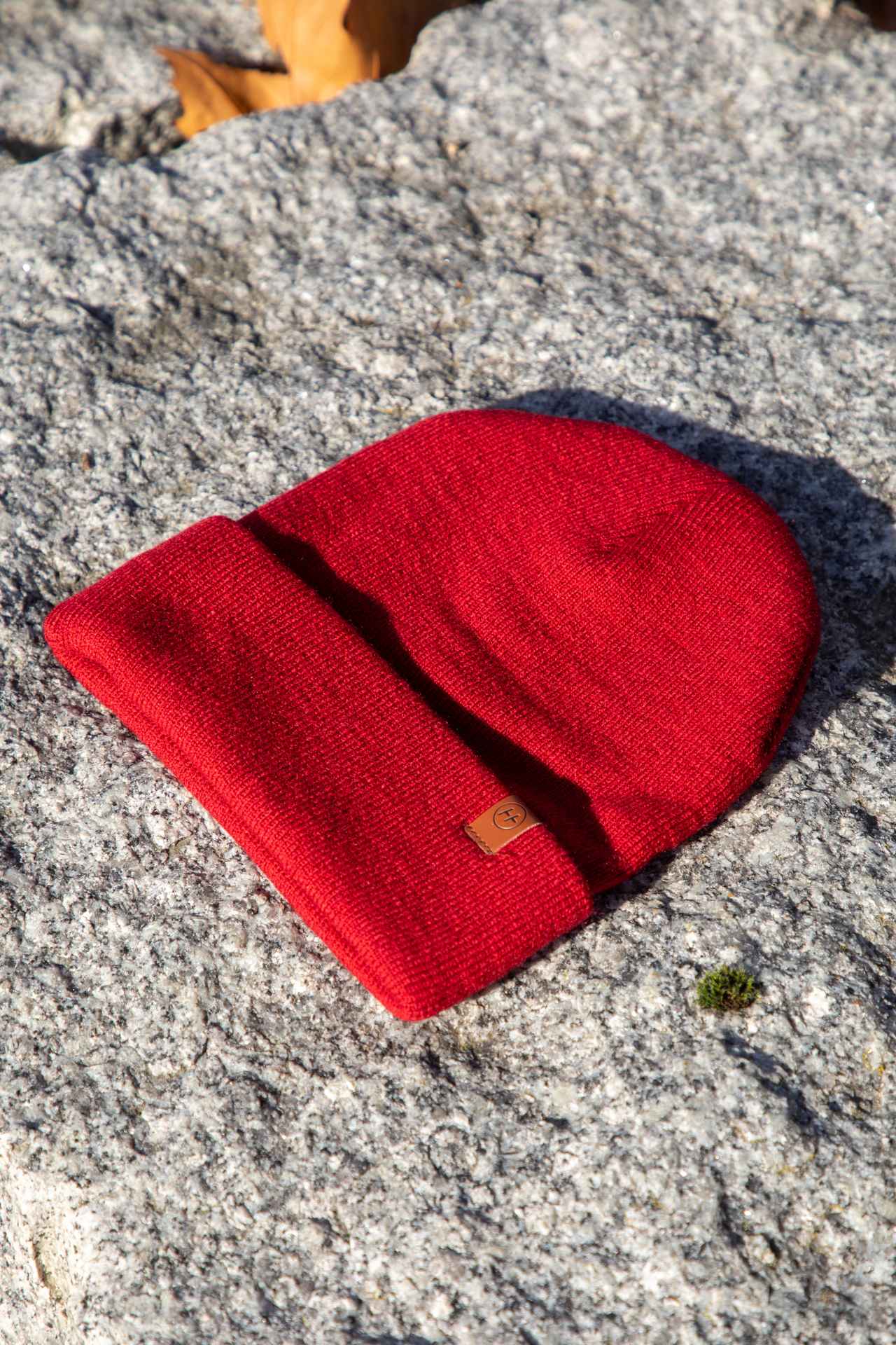 Strickmütze rot Kinder