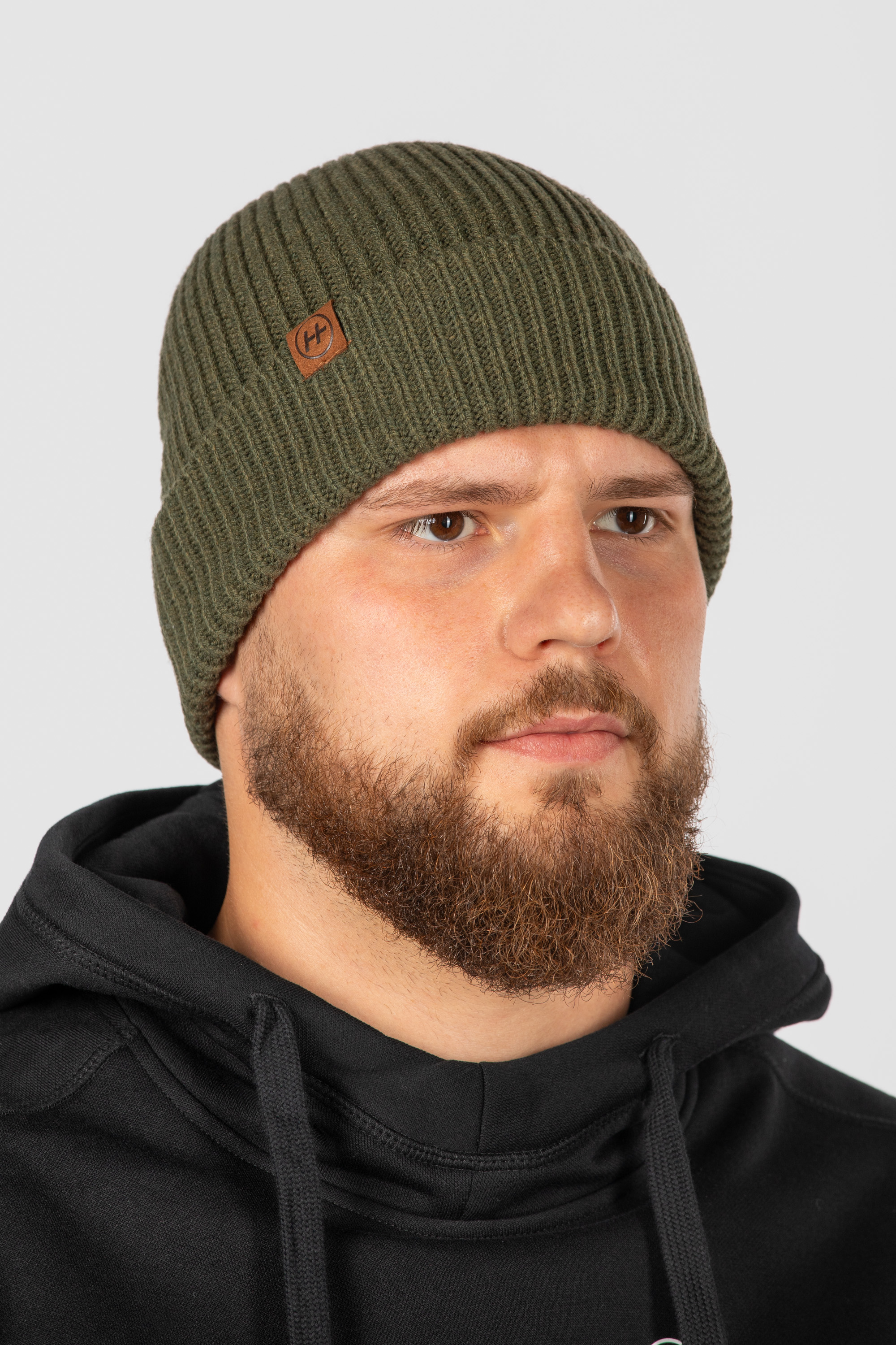 Strickmütze oliv