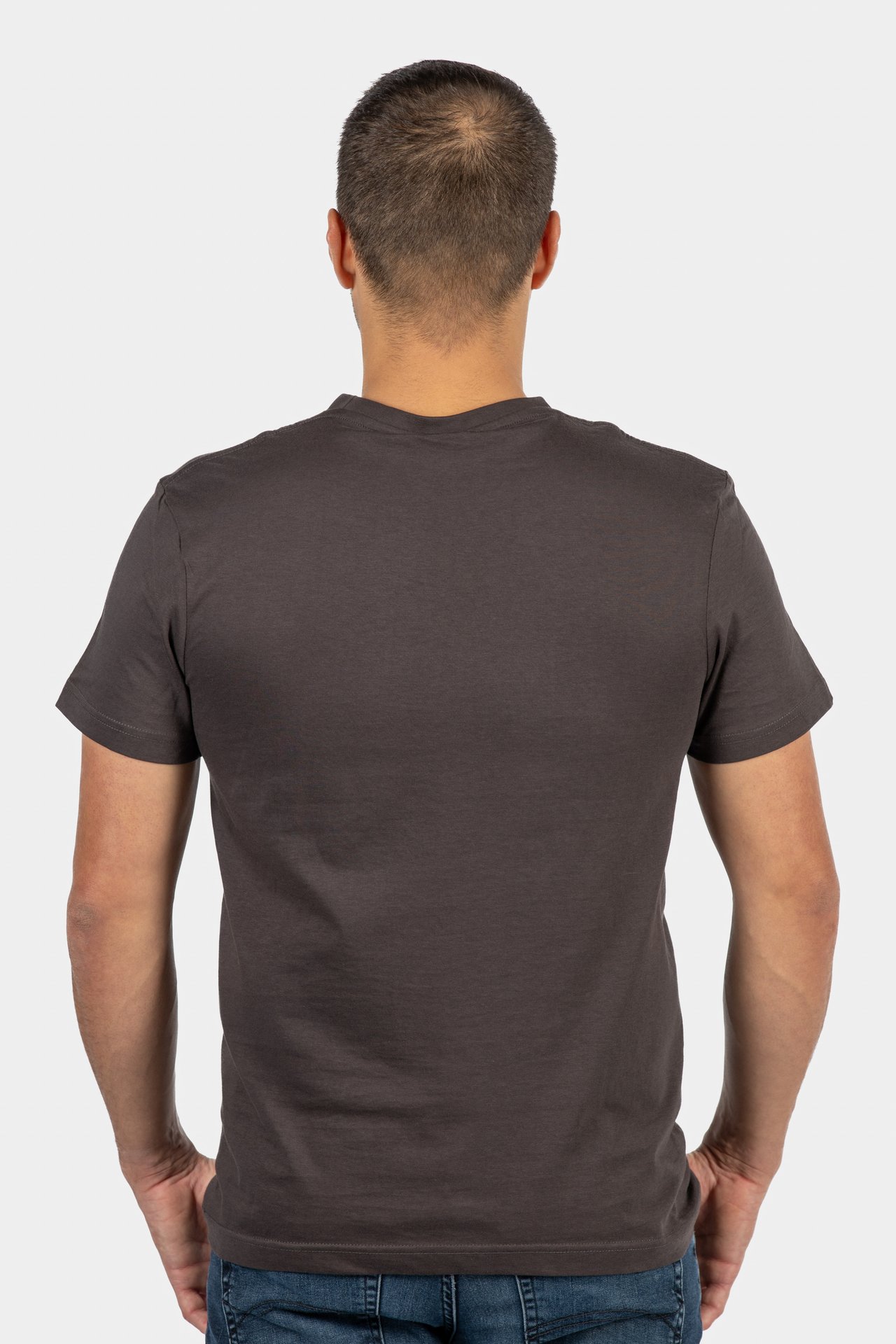 T-Shirt anthrazit/braun