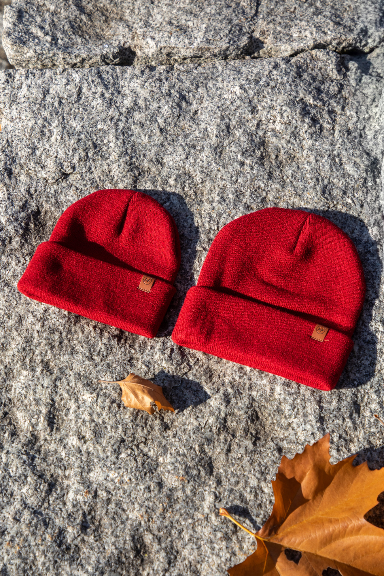 Strickmütze rot Kinder